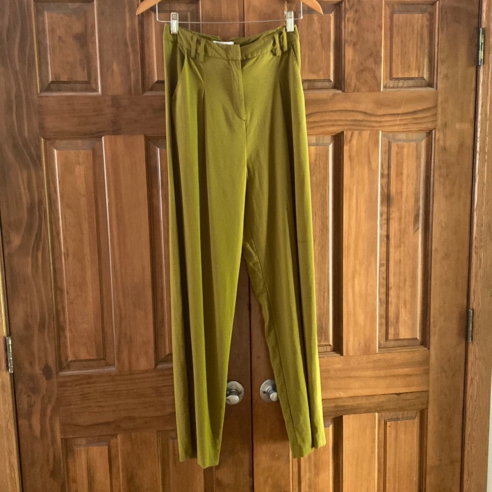 Topshop Women’s Trousers/Pants Olive Green US4 UK8